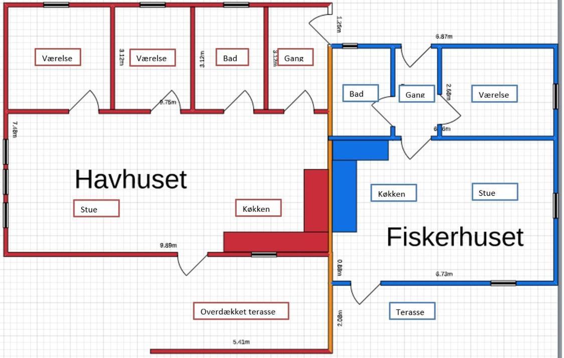 Havhuset I Oster Hurup - I Byen, Ved Stranden Exteriör bild